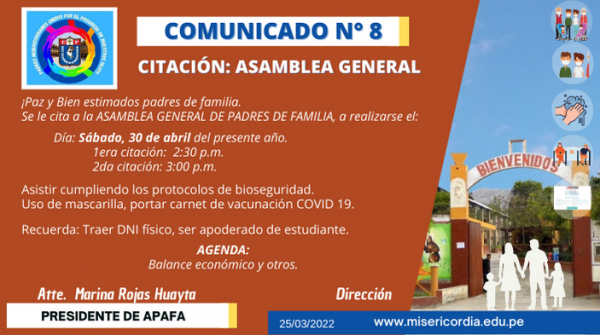 1era ASAMBLEA GENERAL APAFA