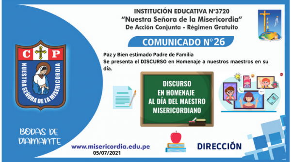 DISCURSO POR EL D&Iacute;A DEL MAESTRO